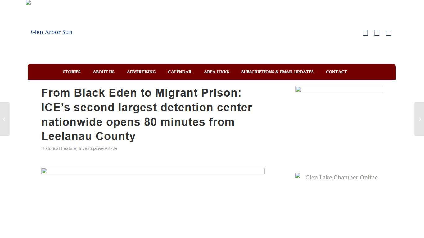 From Black Eden to Migrant Prison: ICE’s second largest detention center nationwide opens 80 minutes from Leelanau County – Glen Arbor Sun